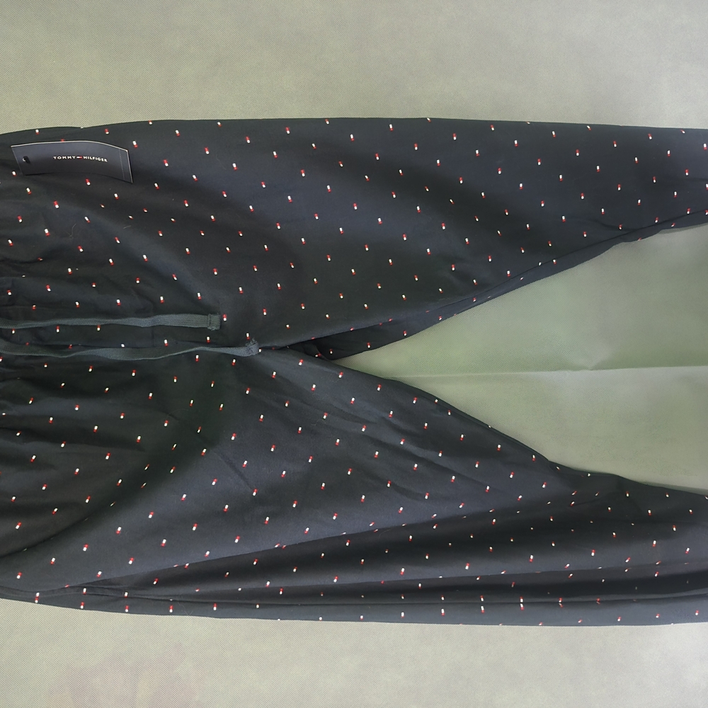 Black Pants with Red Dots
